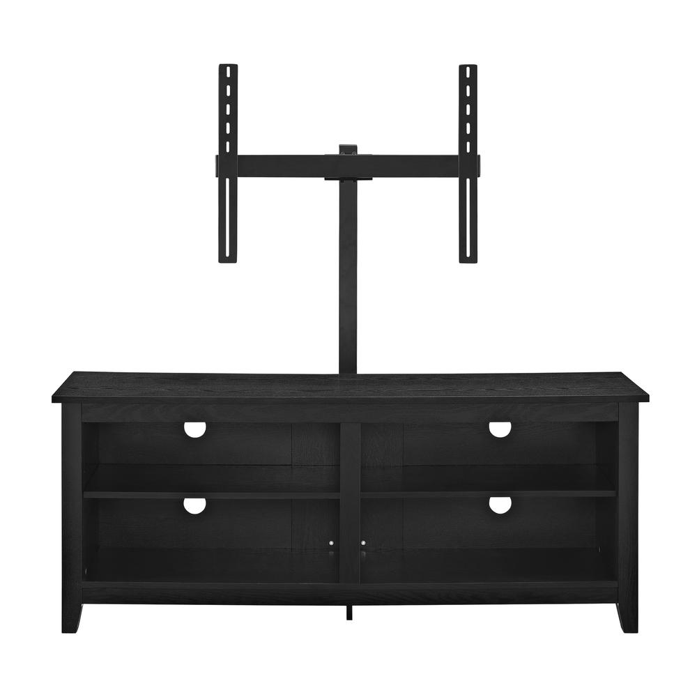 58" Wood TV Console with Mount - Black. Picture 3