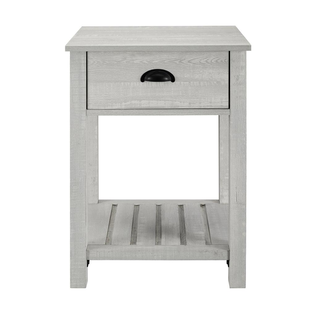 18" Country Single Drawer Side Table - Stone Grey. Picture 5
