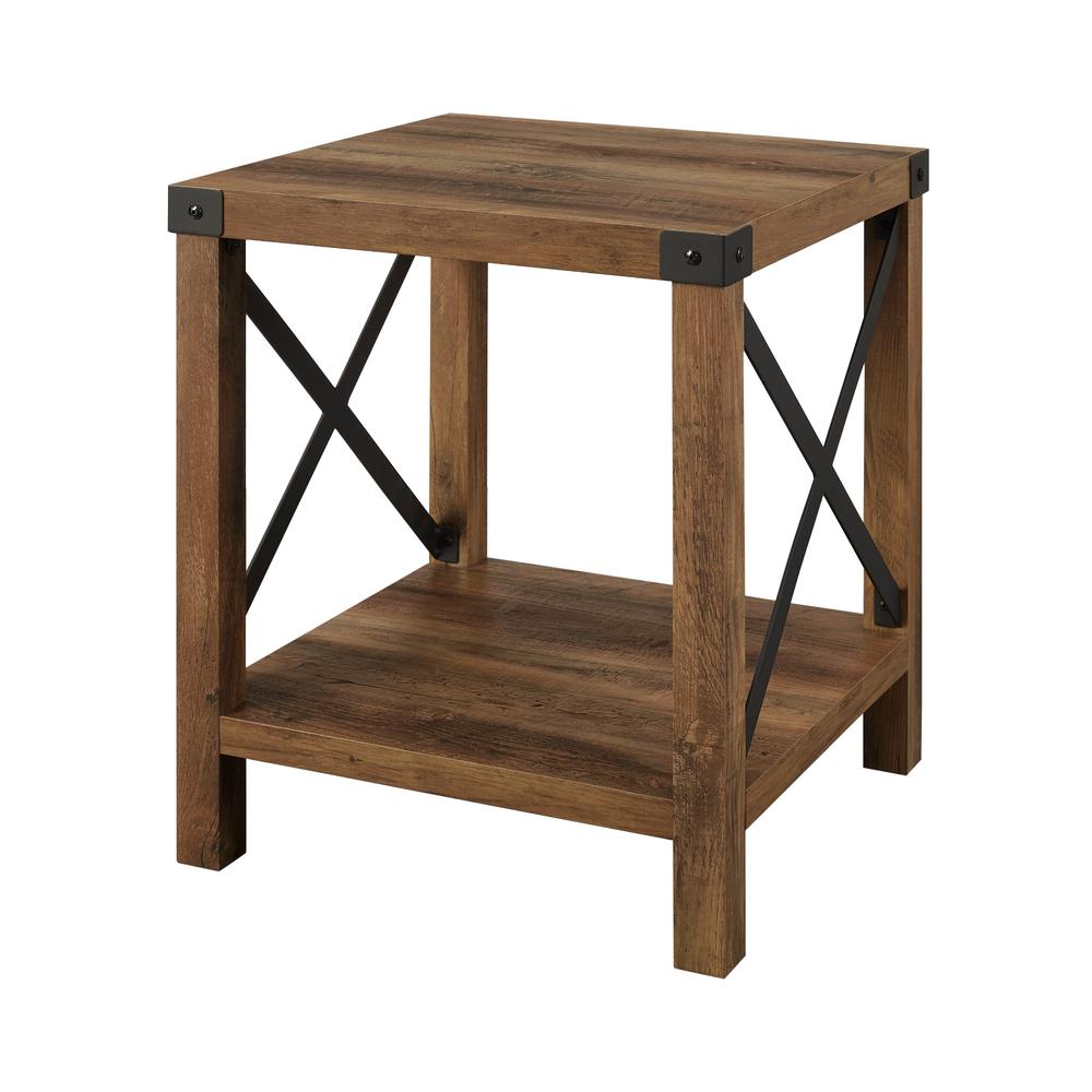 Urban Industrial Side Table - Rustic Oak Collection, Belen Kox. Picture 2