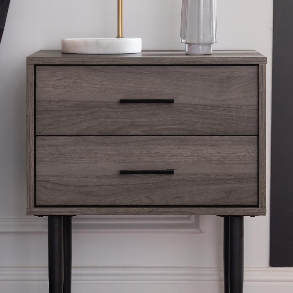 Modern Side Table - Slate Grey. Picture 2
