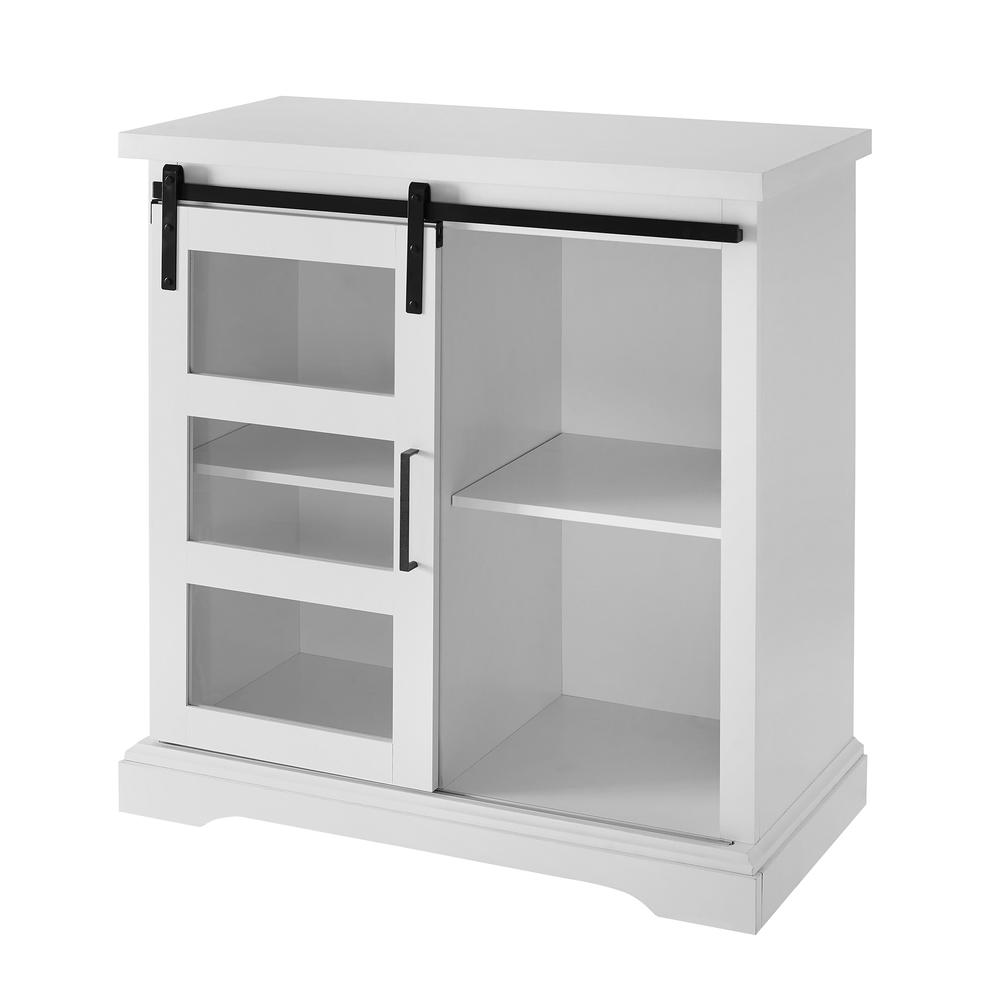 32" Modern Accent Buffet Cabinet - Solid White. Picture 1