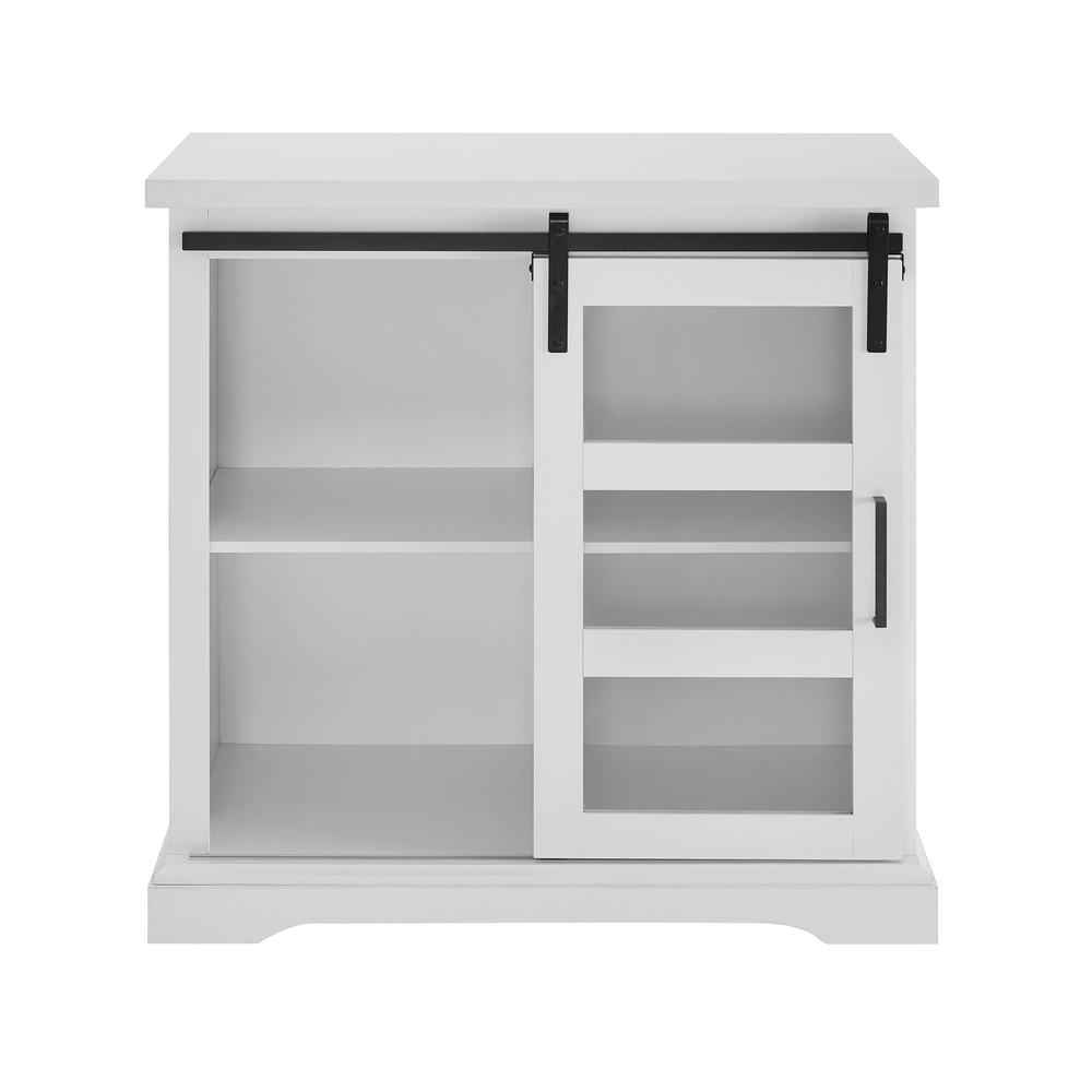 32" Modern Accent Buffet Cabinet - Solid White. Picture 3