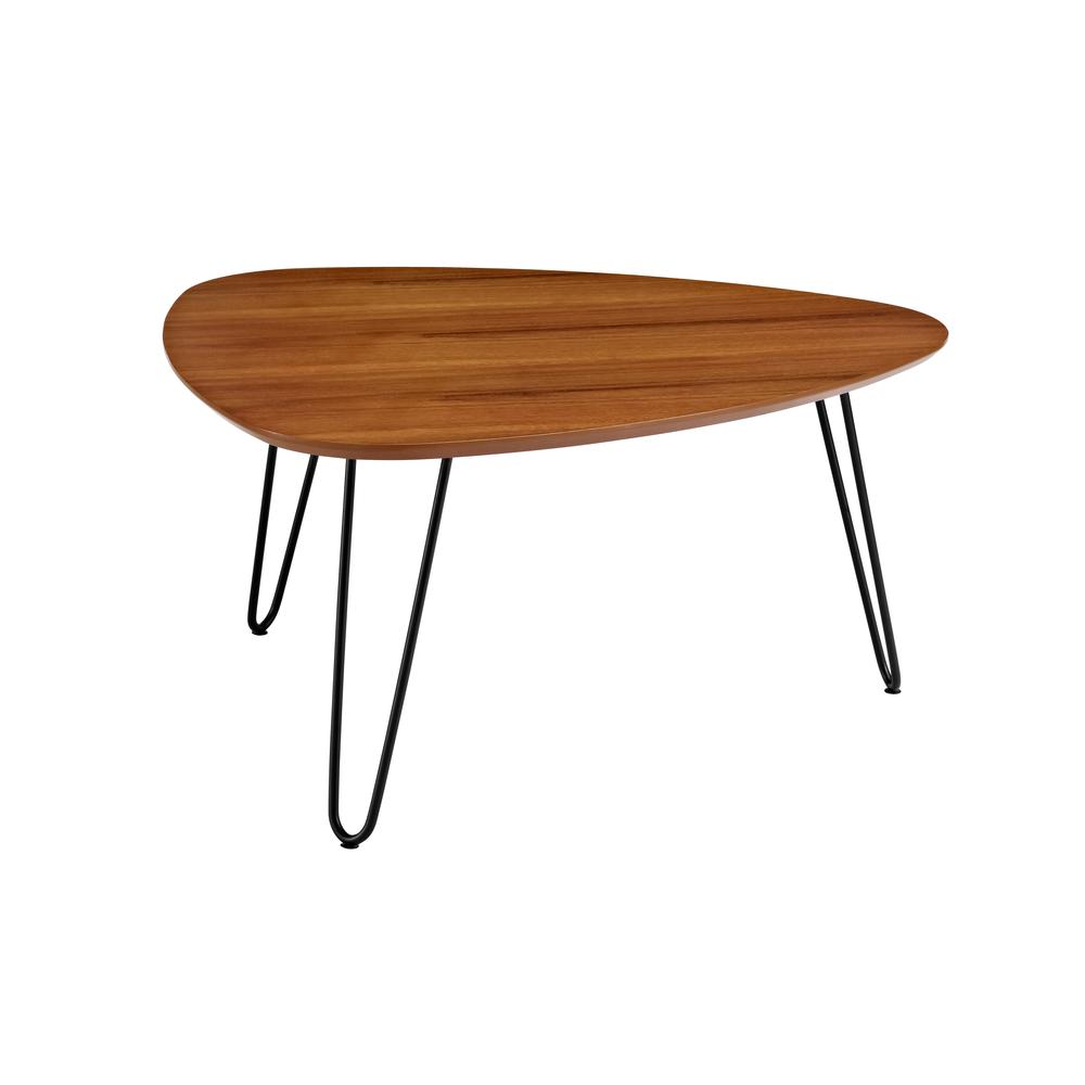 32" Leg Wood Coffee Table - Walnut. Picture 1