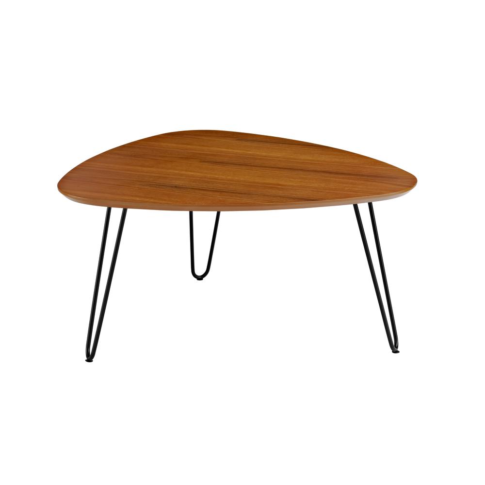 32" Leg Wood Coffee Table - Walnut. Picture 3