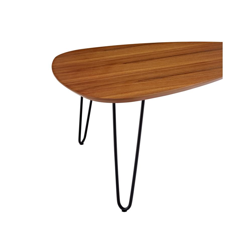 32" Leg Wood Coffee Table - Walnut. Picture 4