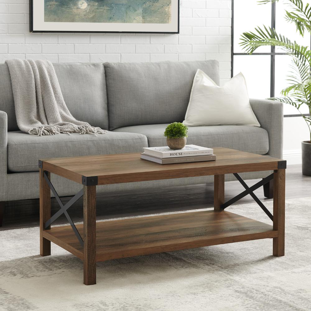Industrial Rustic Coffee Table - Rustic Oak Collection, Belen Kox. Picture 6