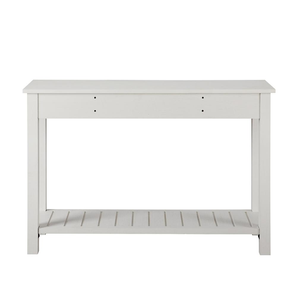 48" Country Style Entry Table - Brushed White. Picture 3