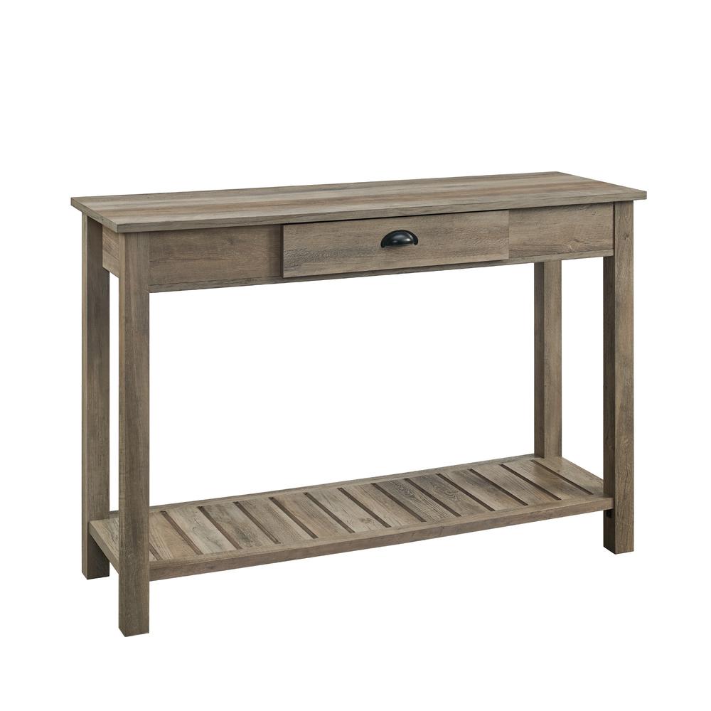 48" Country Style Entry Console Table - Gray Wash. Picture 2