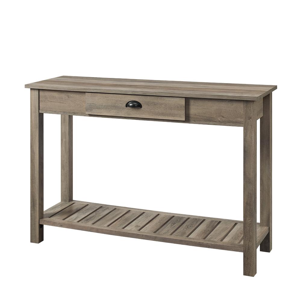 48" Country Style Entry Console Table - Gray Wash. Picture 3