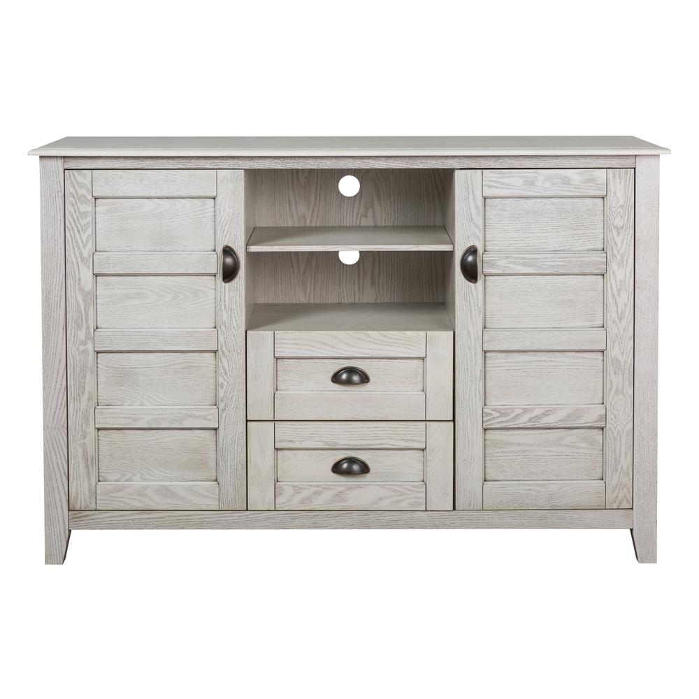 angelo:HOME 52" Rustic Chic TV Console - White Wash. Picture 3