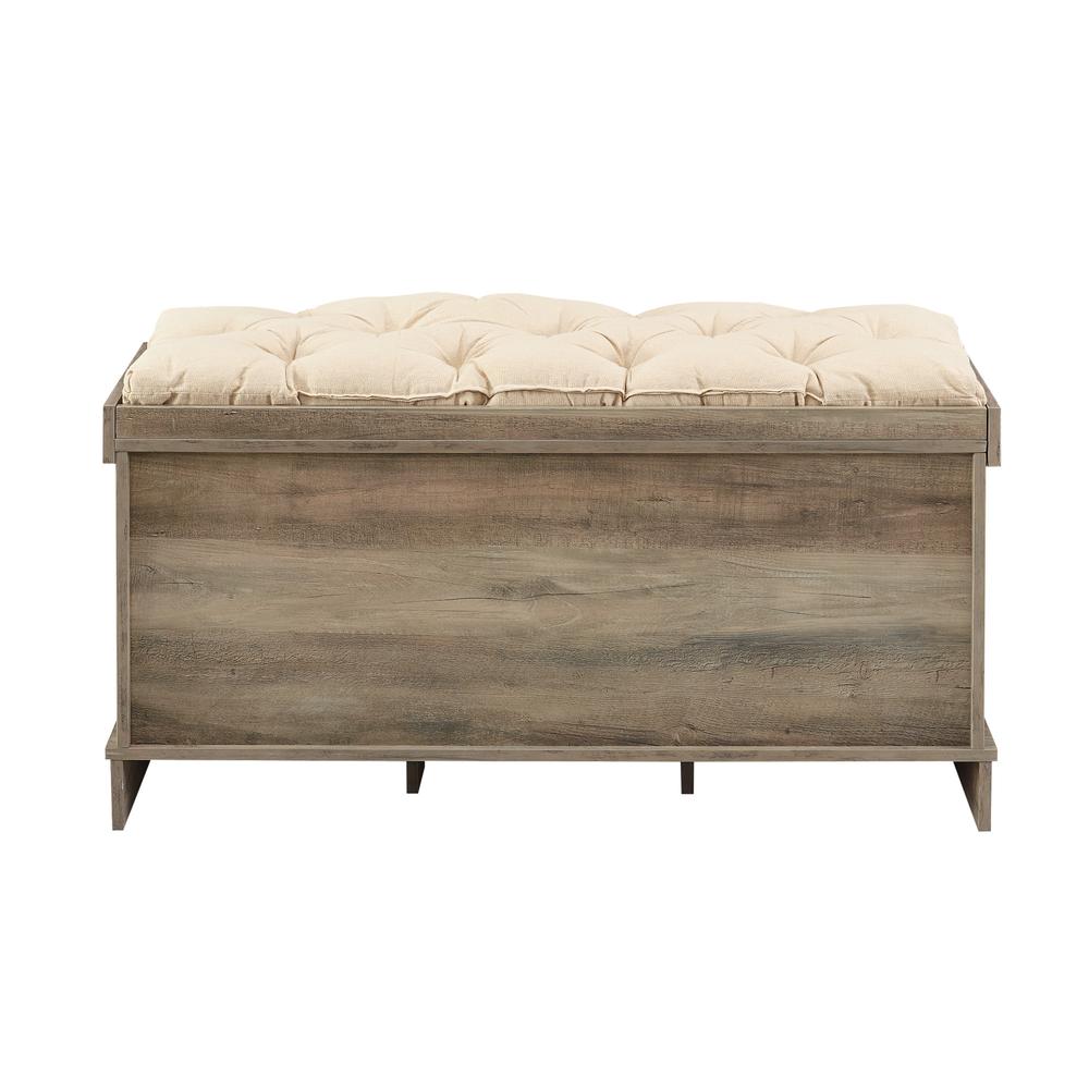 Charming Storage Bench with Cushion - Grey Wash , Belen Kox. Picture 3