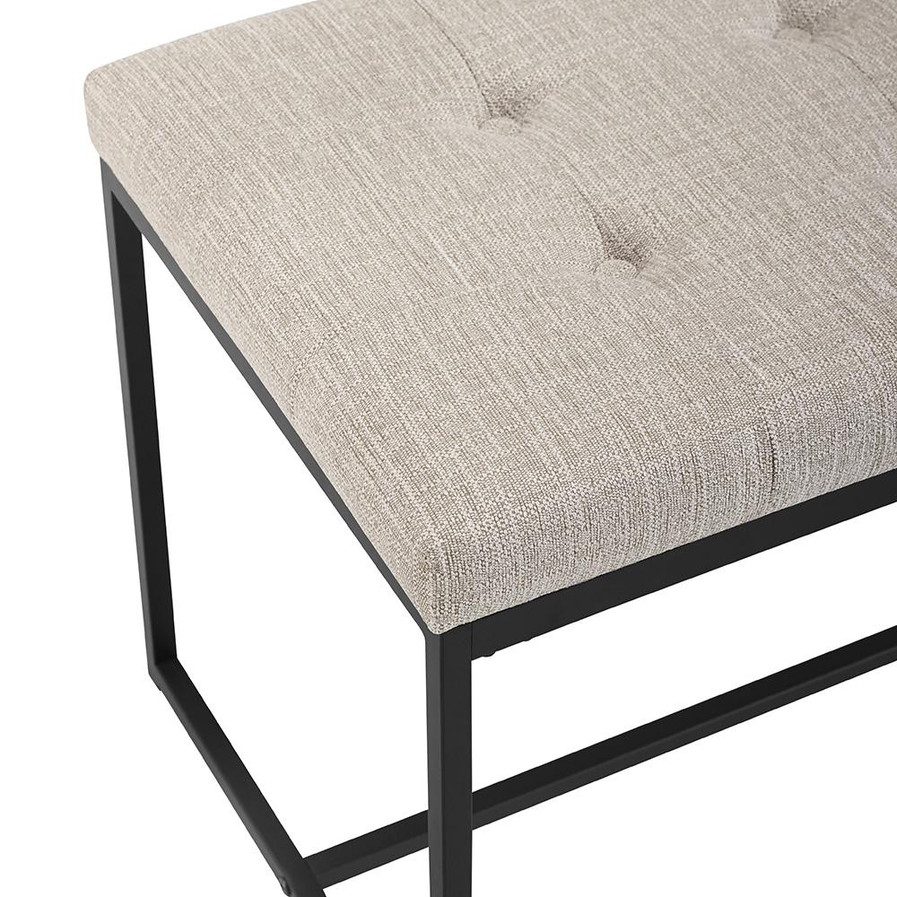 Linen Upholstered Rectangular Bench - Tan Collection, Belen Kox. Picture 3