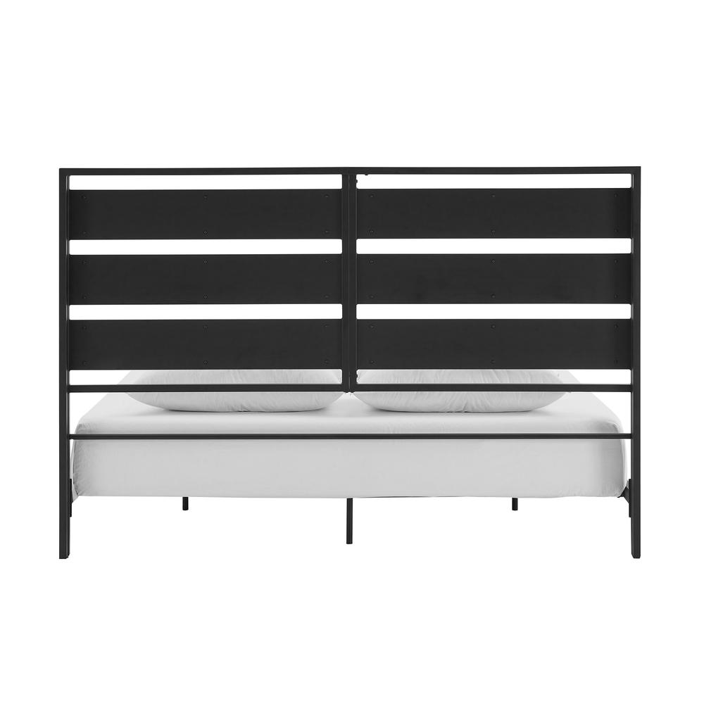 King Size Industrial Slat Bed - Grey Wash. Picture 6