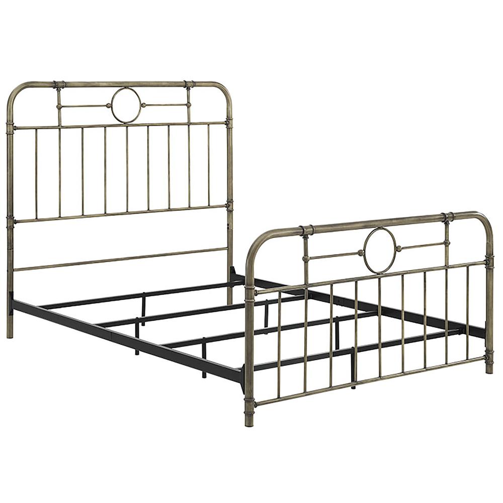 Queen Size Metal Pipe Bed - Bronze. Picture 4