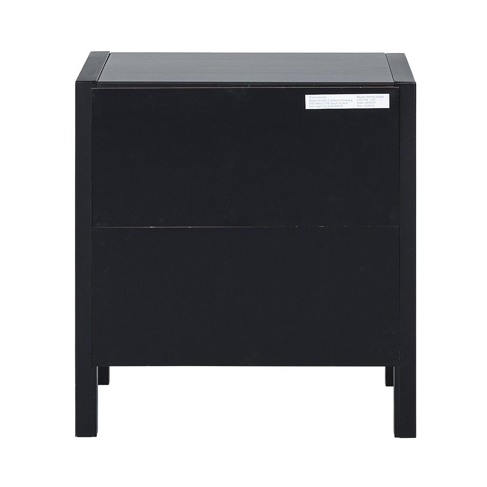 1-Drawer Classic Solid Wood Nightstand - Black. Picture 5