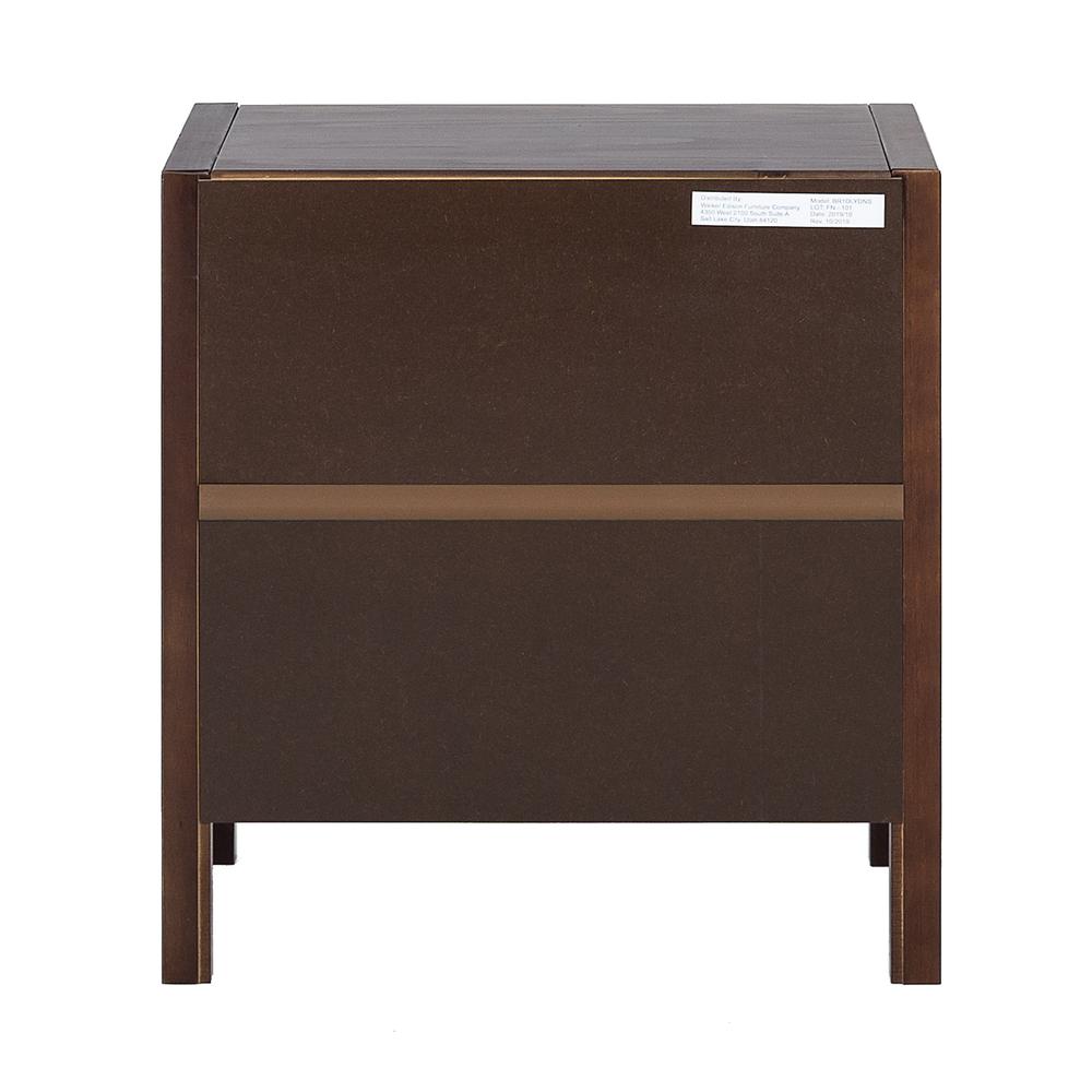 1-Drawer Classic Solid Wood Nightstand - Walnut. Picture 4