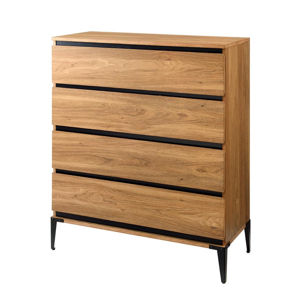 Elroy 36" Urban 4 Drawer Chest - English Oak. Picture 6
