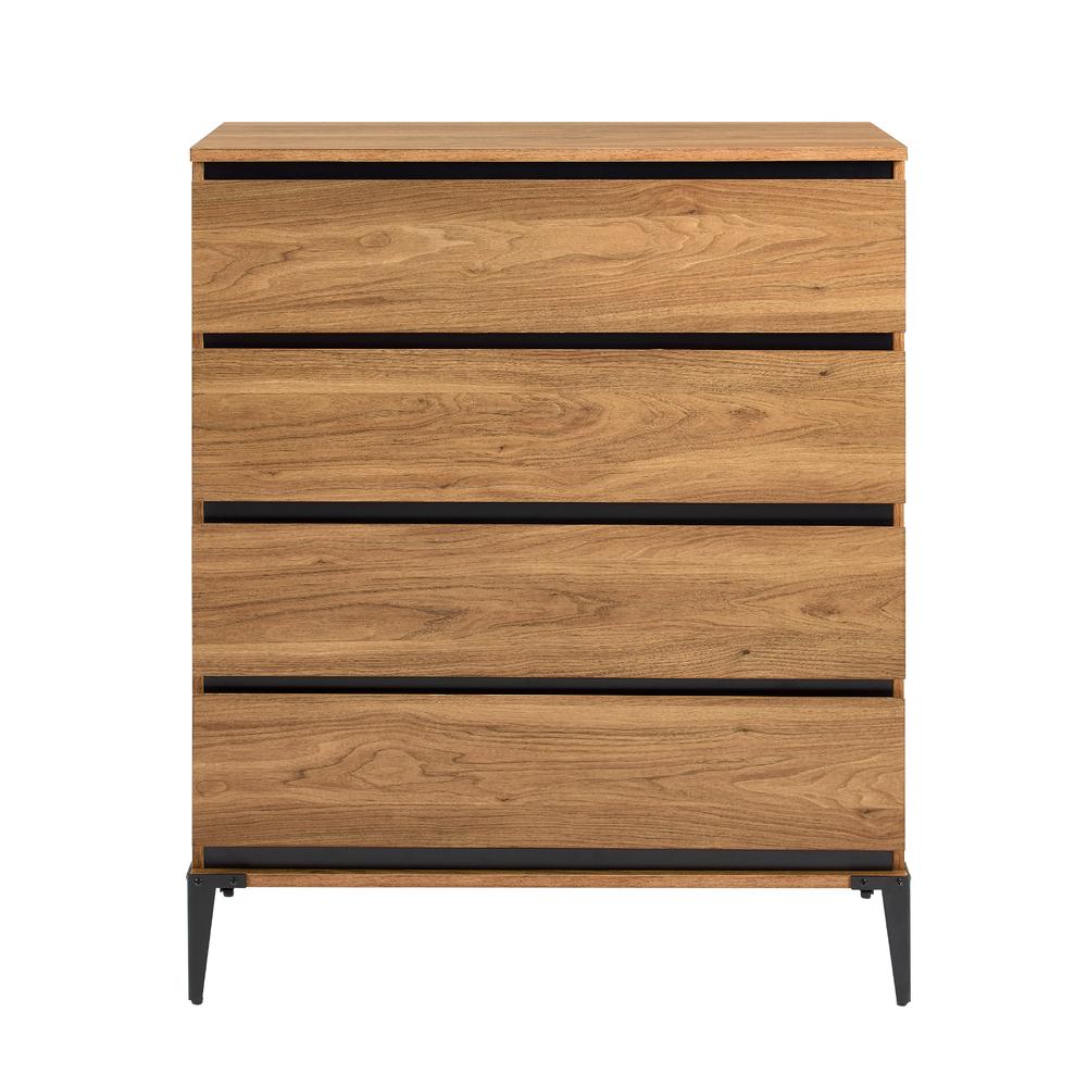 Elroy 36" Urban 4 Drawer Chest - English Oak. Picture 7