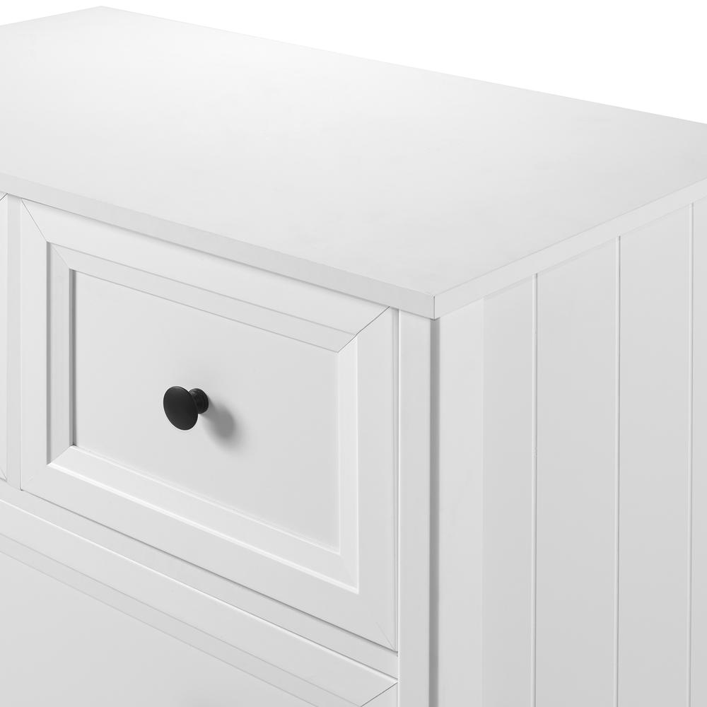 Classic 5-Drawer Groove Dresser - White. Picture 4