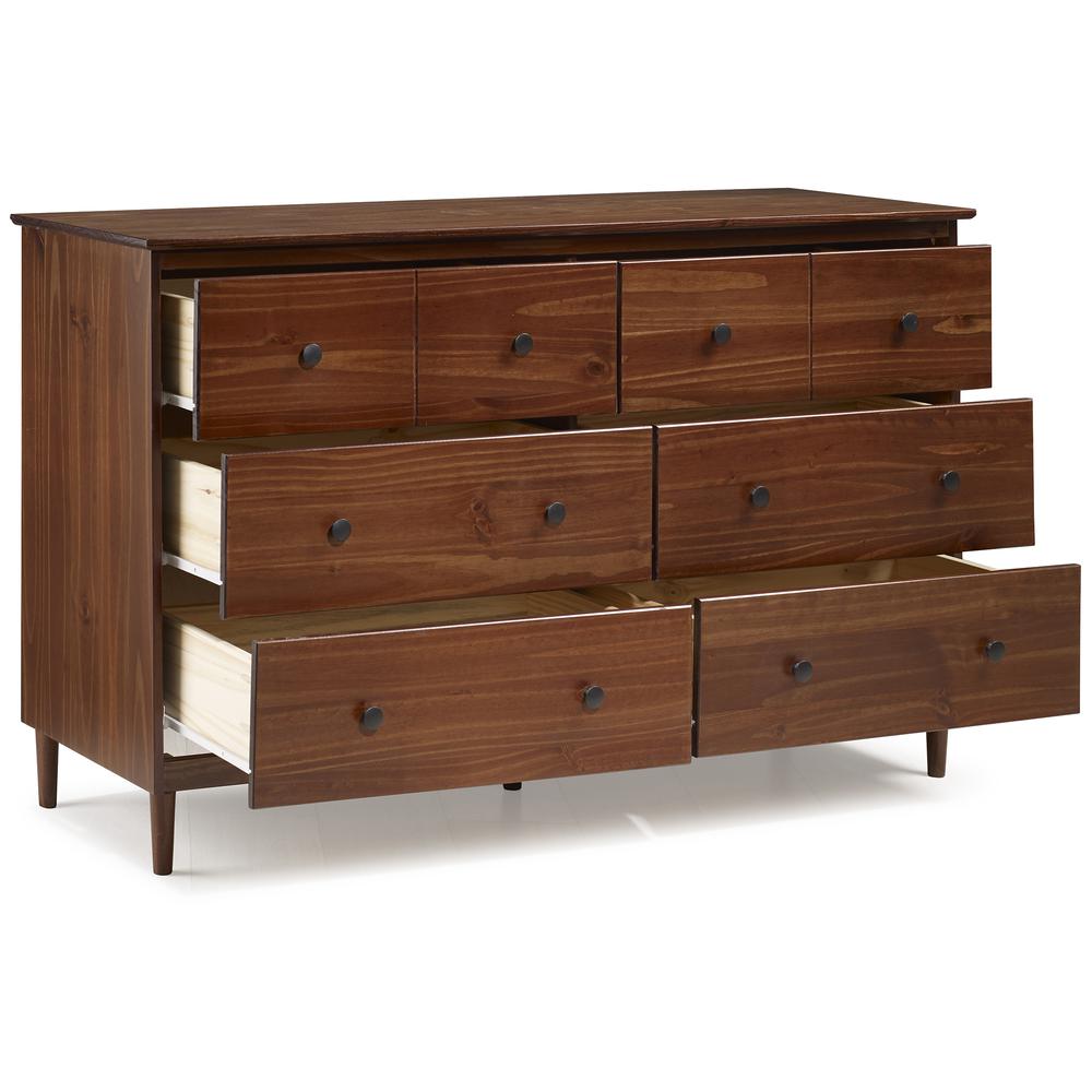 Classic 6-Drawer Solid Wood Dresser - Walnut. Picture 3