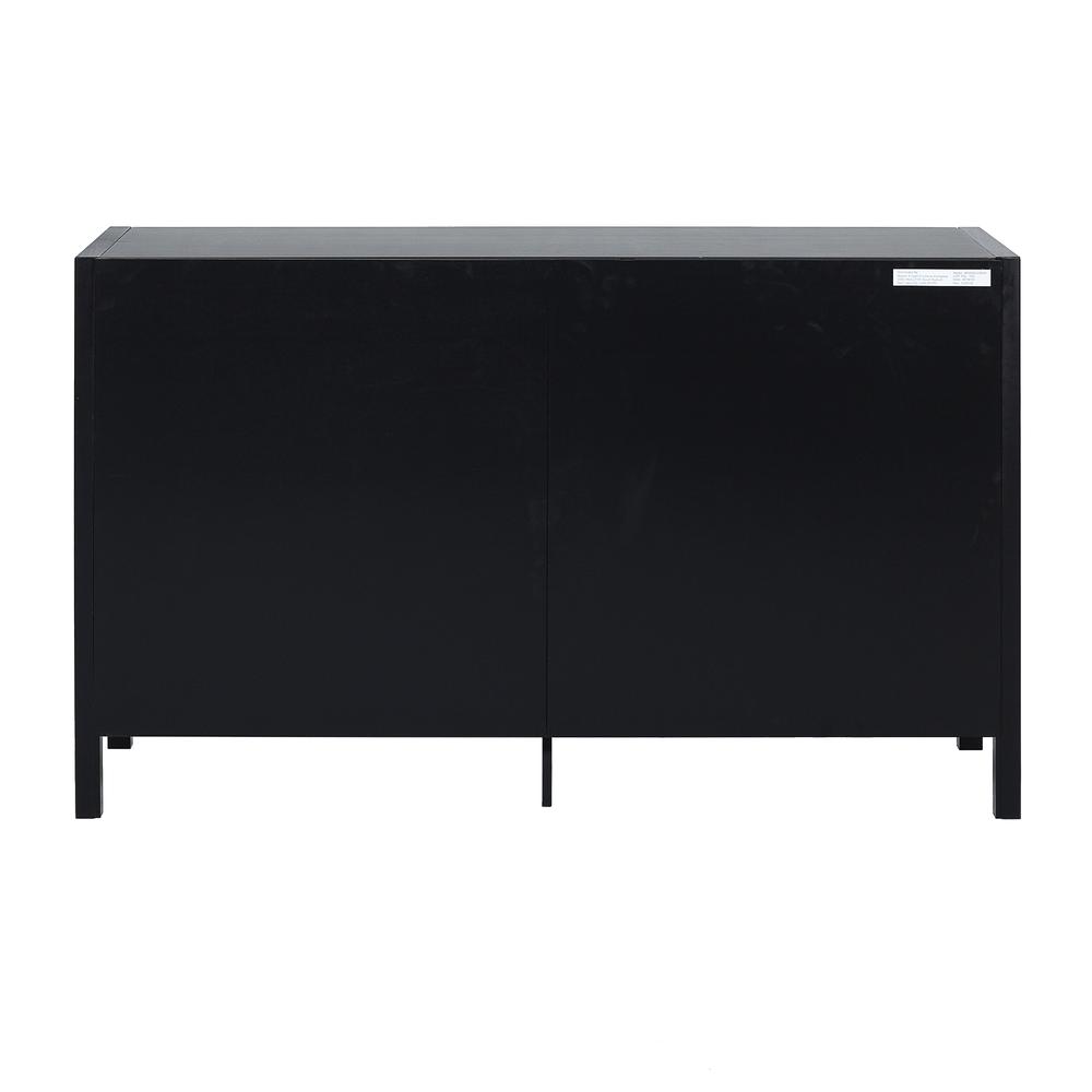 57" Classic Solid Wood 6-Drawer Dresser - Black. Picture 5