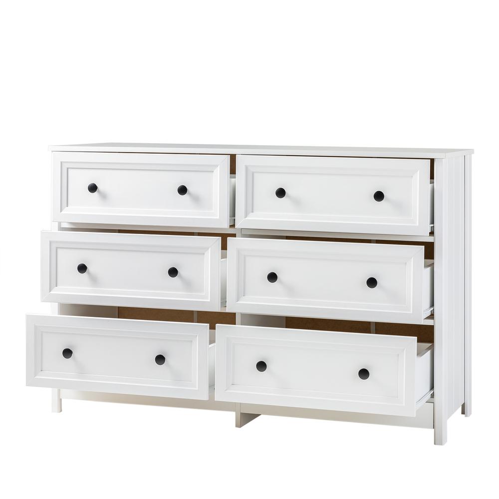 6-Drawer Oakland Dresser - White. Picture 5