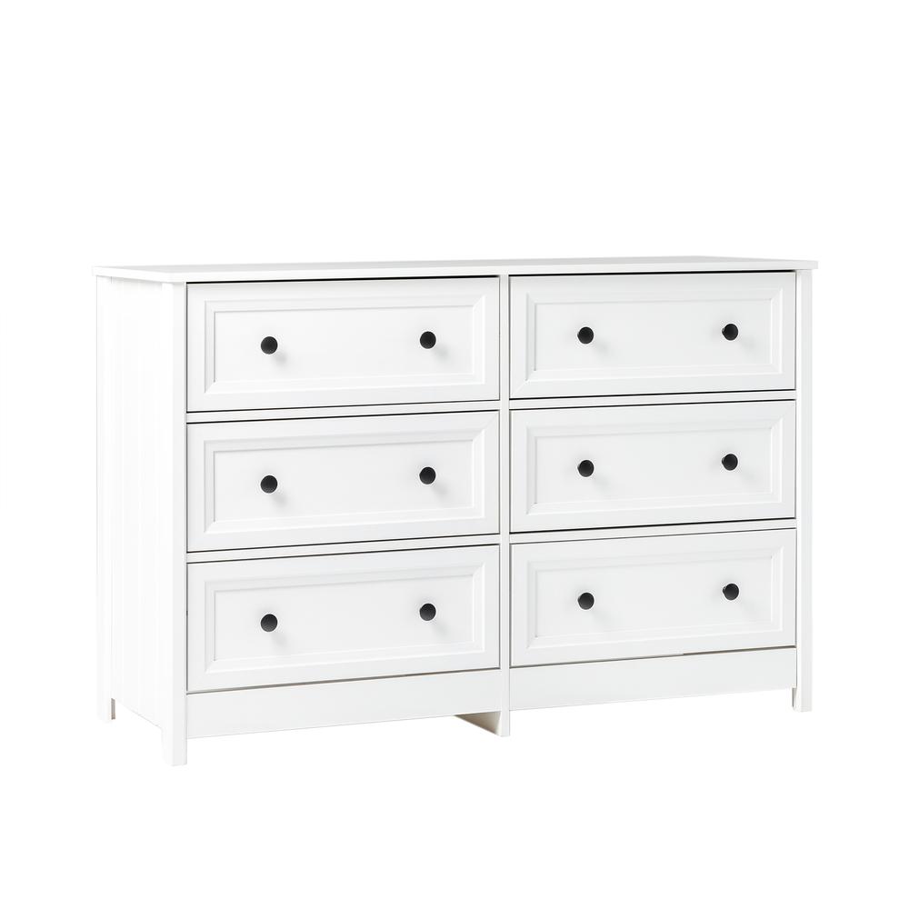6-Drawer Oakland Dresser - White. Picture 3