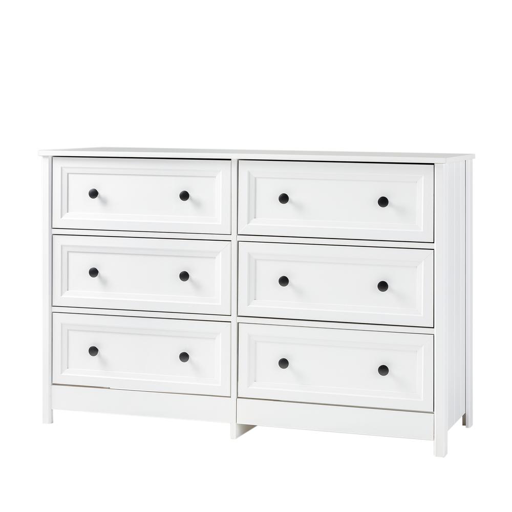 6-Drawer Oakland Dresser - White. Picture 4