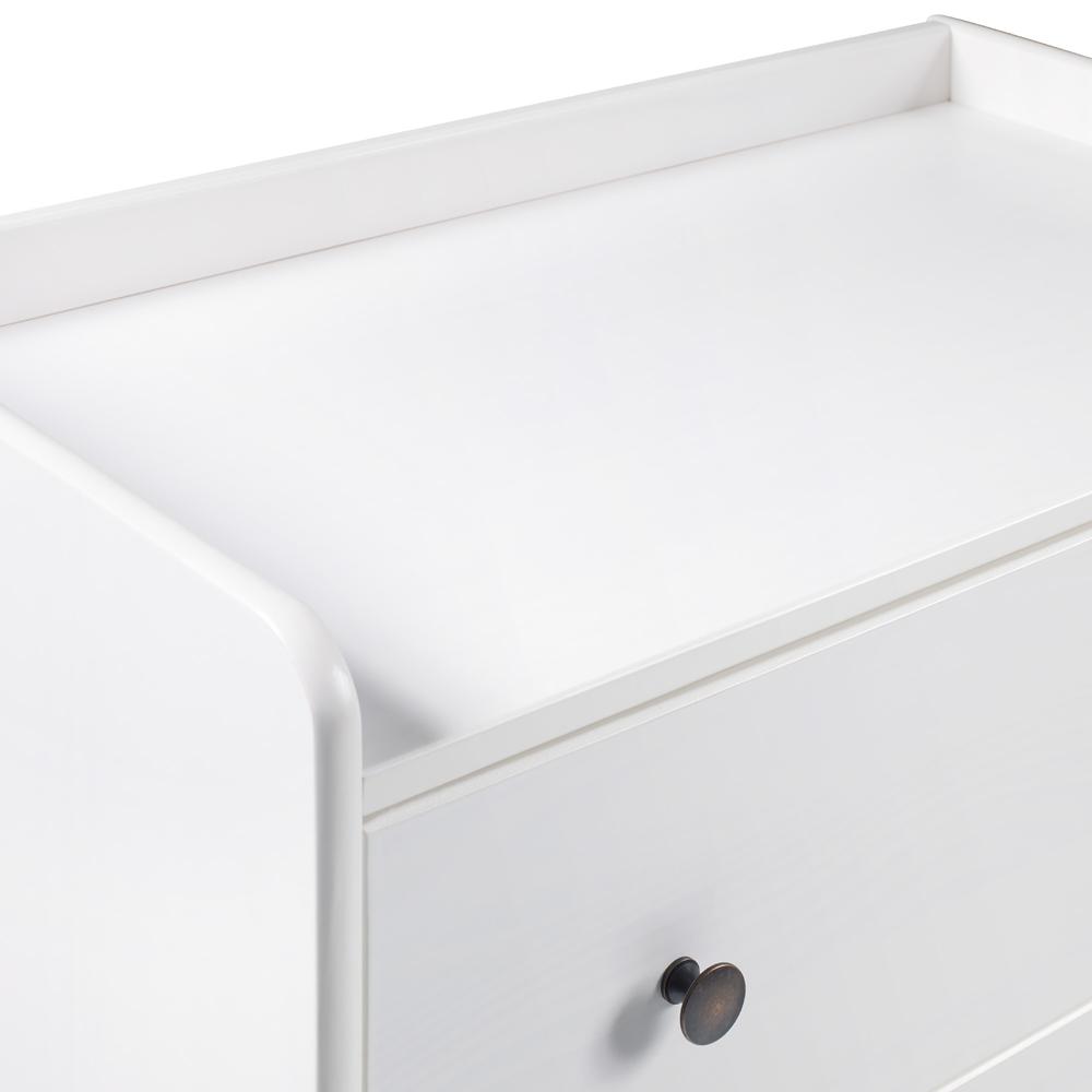 Morgan 4 Drawer Solid Wood Chest - White. Picture 4