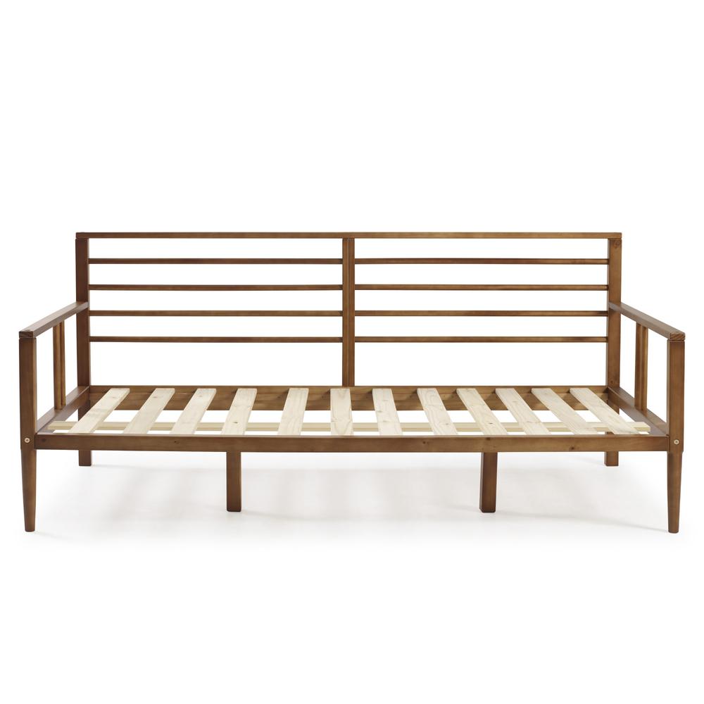 Mid-Century Modern Solid Wood Spindle Daybed - Caramel. The main picture.