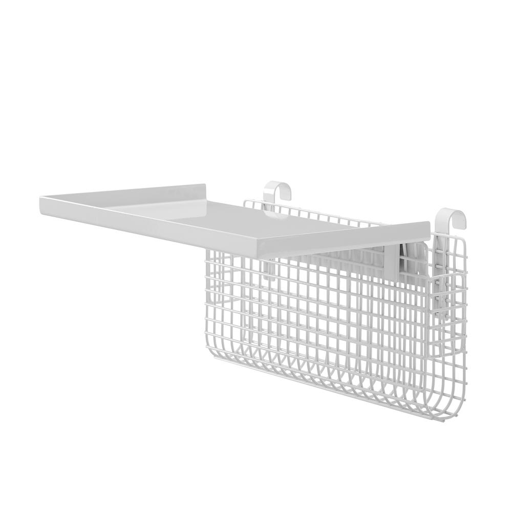 Universal Metal Bunk Bed Shelf - White/Mesh. Picture 1