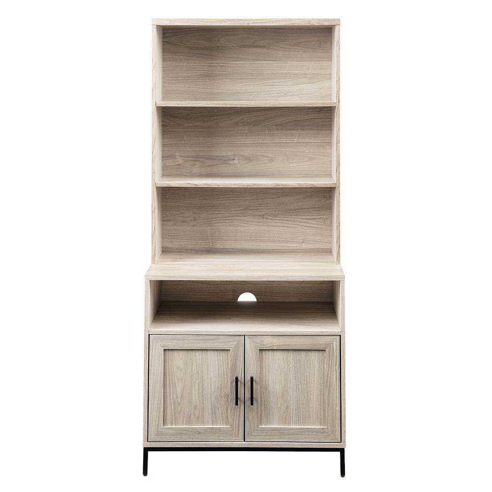 Contemporary 3-Shelf Hutch Bookcase – Birch. Picture 1