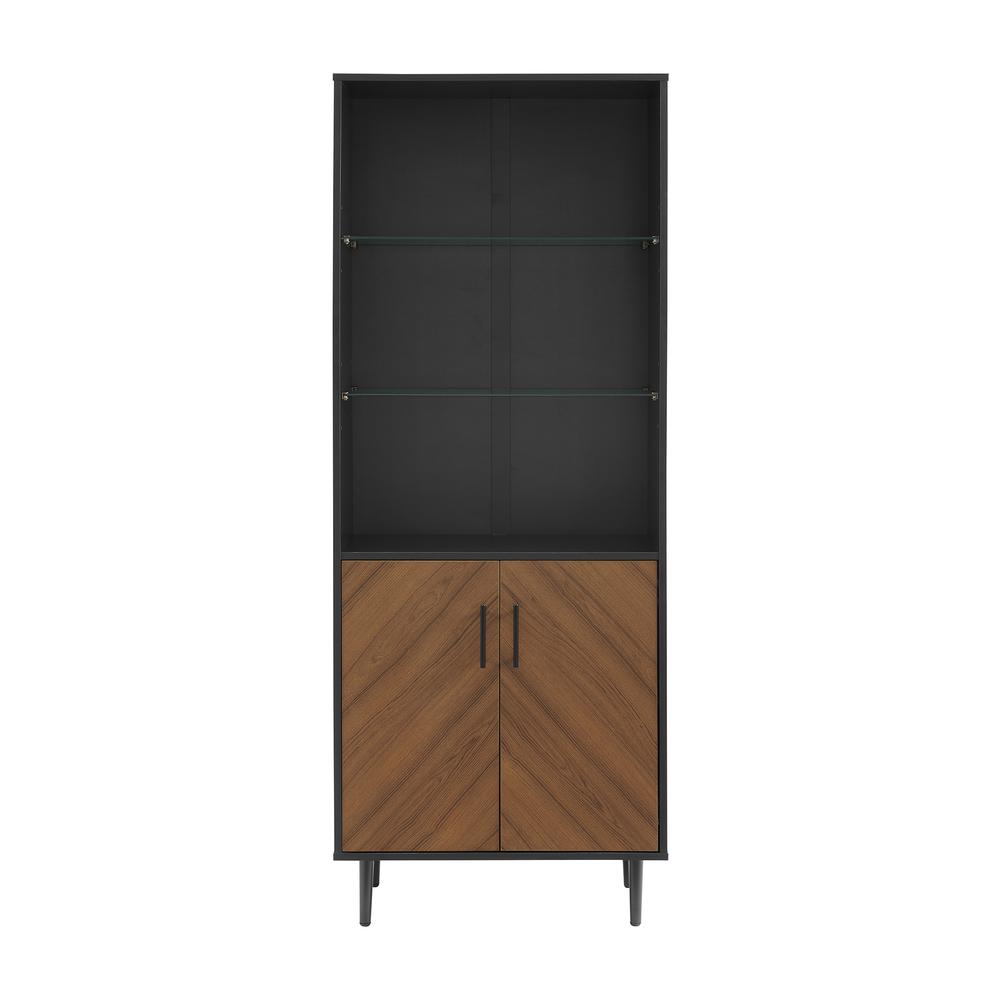 Contemporary Bookmatch Hutch - Solid Black, Belen Kox. Picture 1