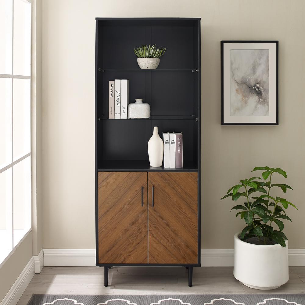 Contemporary Bookmatch Hutch - Solid Black, Belen Kox. Picture 5