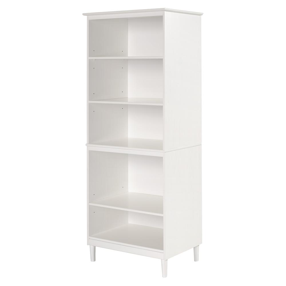 Spencer 70" Tall 4 Shelf Wood Bookcase - White. Picture 3