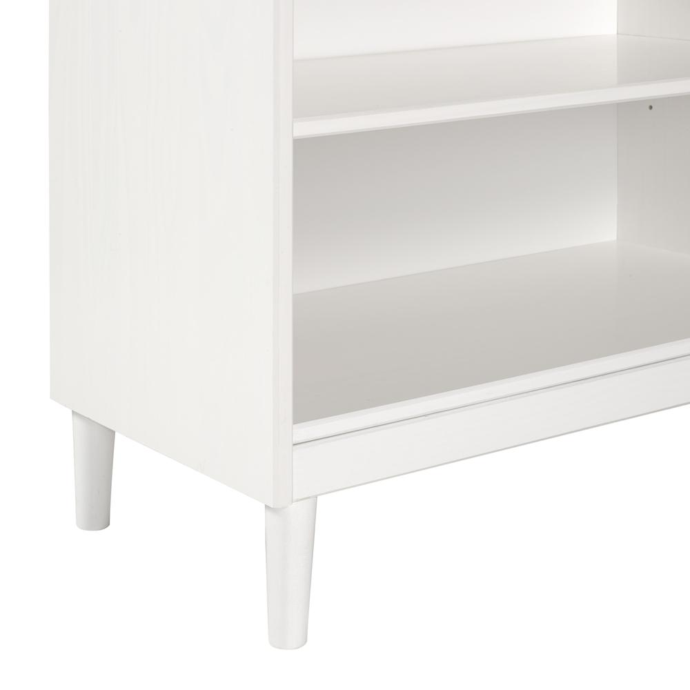 Spencer 70" Tall 4 Shelf Wood Bookcase - White. Picture 5