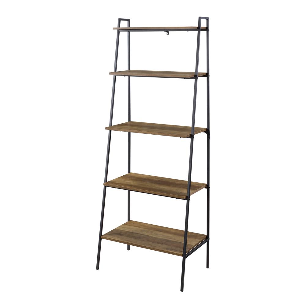 72" Modern Ladder Bookcase - Reclaimed Barnwood. Picture 3