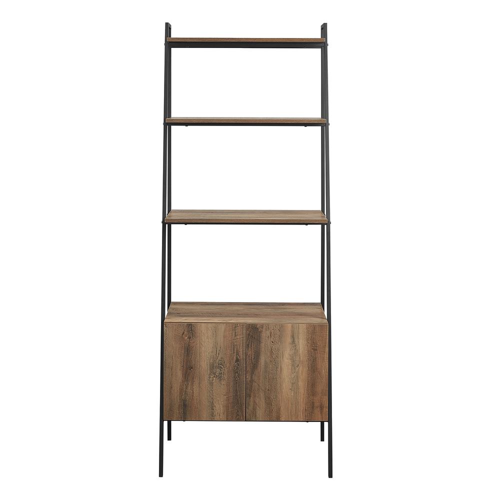 72" Industrial Modern Ladder Bookcase - Reclaimed Barnwood. Picture 5