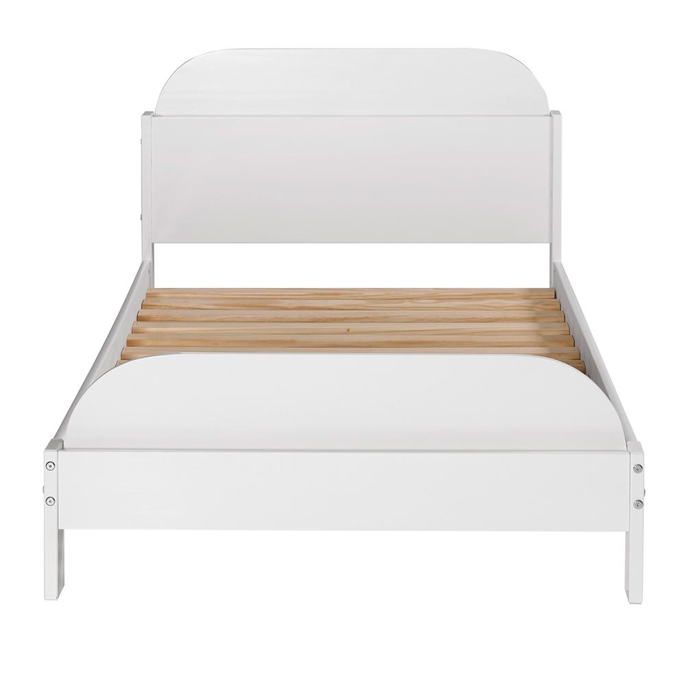 Naples Solid Wood Twin Bookcase Bed - White. Picture 2