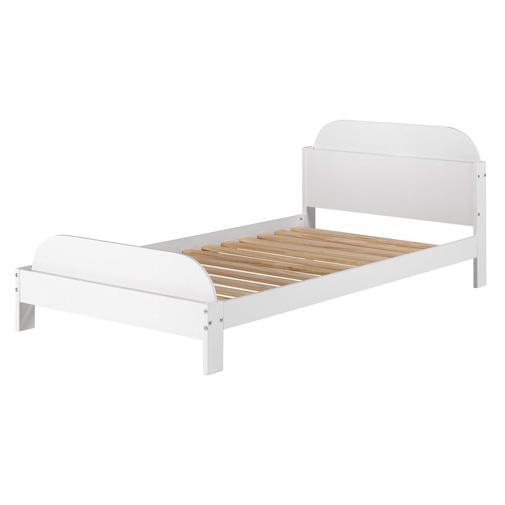 Naples Solid Wood Twin Bookcase Bed - White. Picture 3