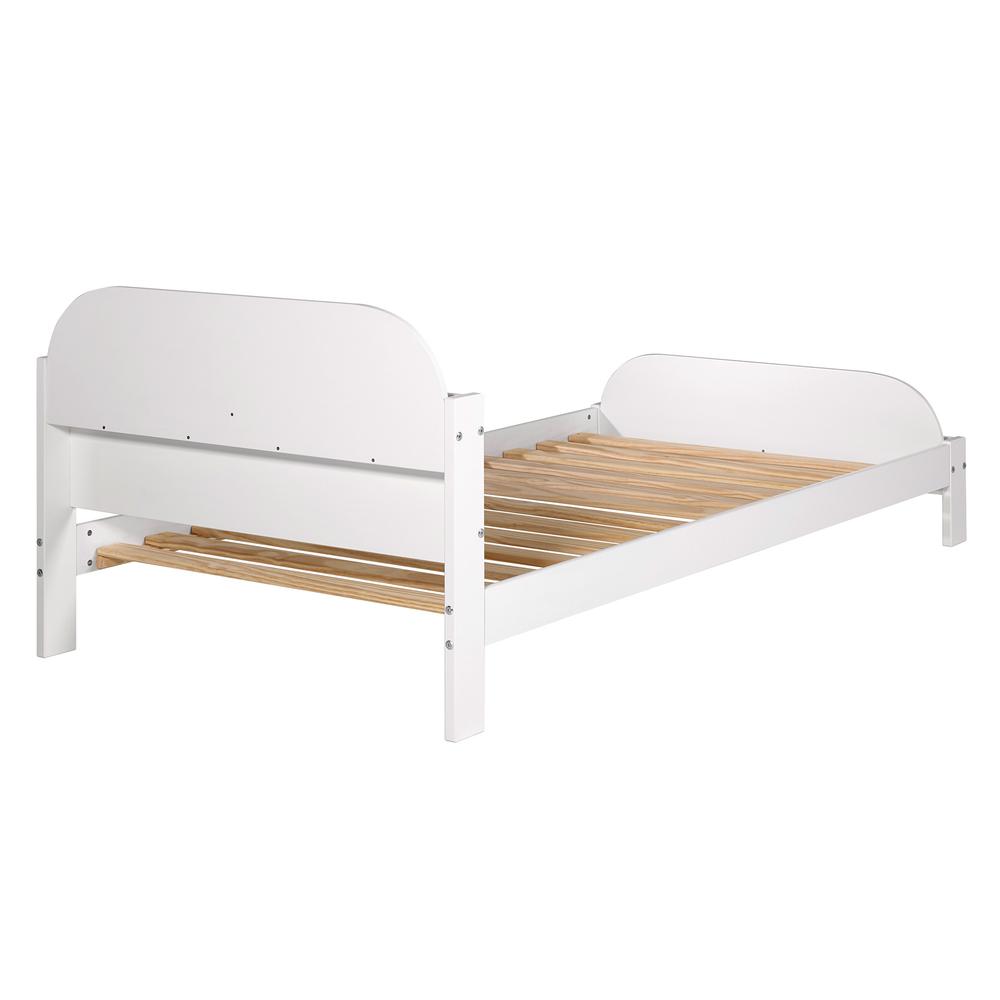 Naples Solid Wood Twin Bookcase Bed - White. Picture 5
