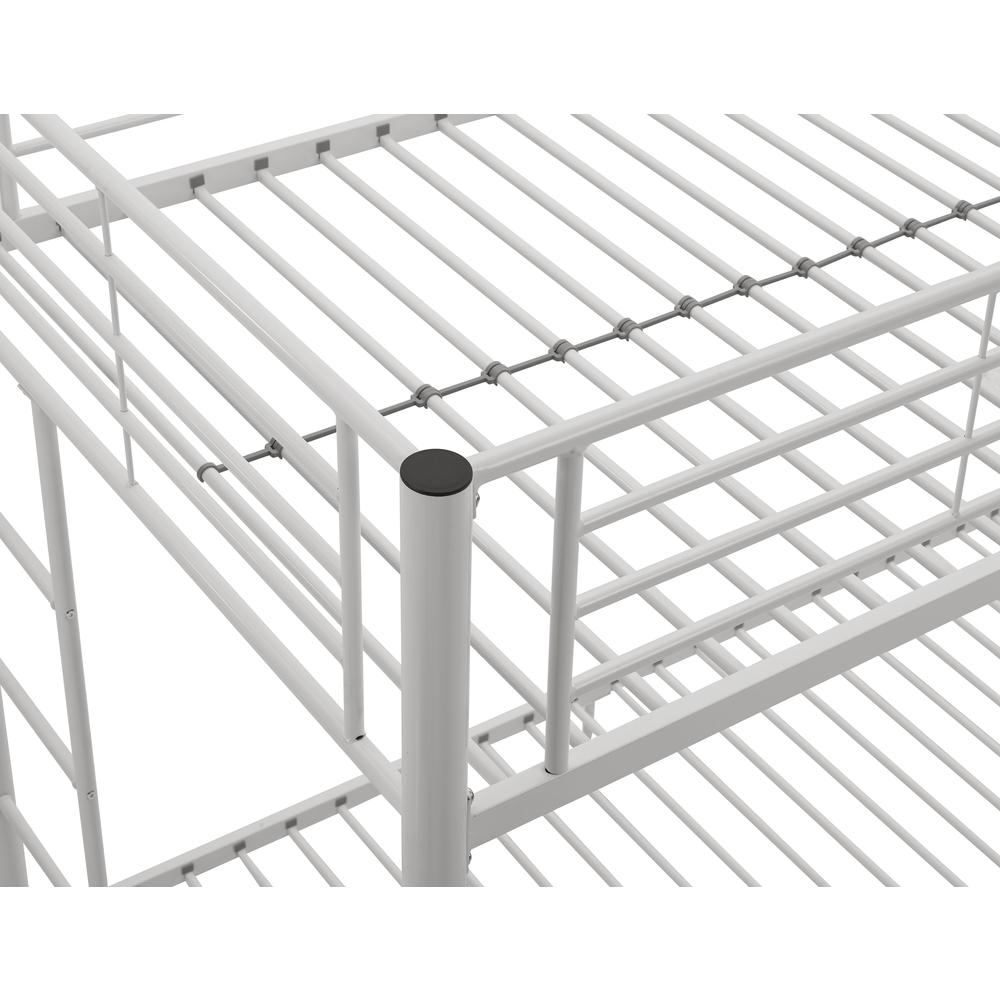 Twin over Full Metal Bunk Bed - White. Picture 4