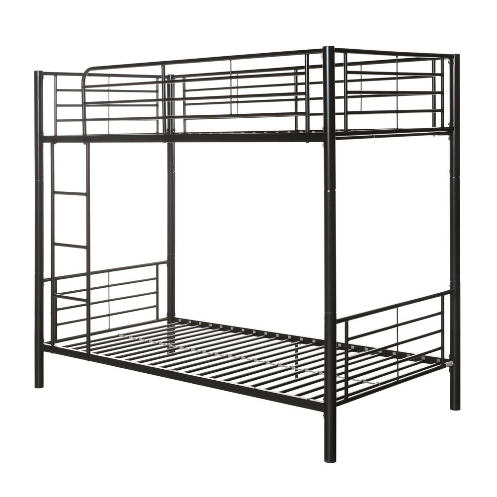 Twin Metal Bunk Bed - Black. Picture 1