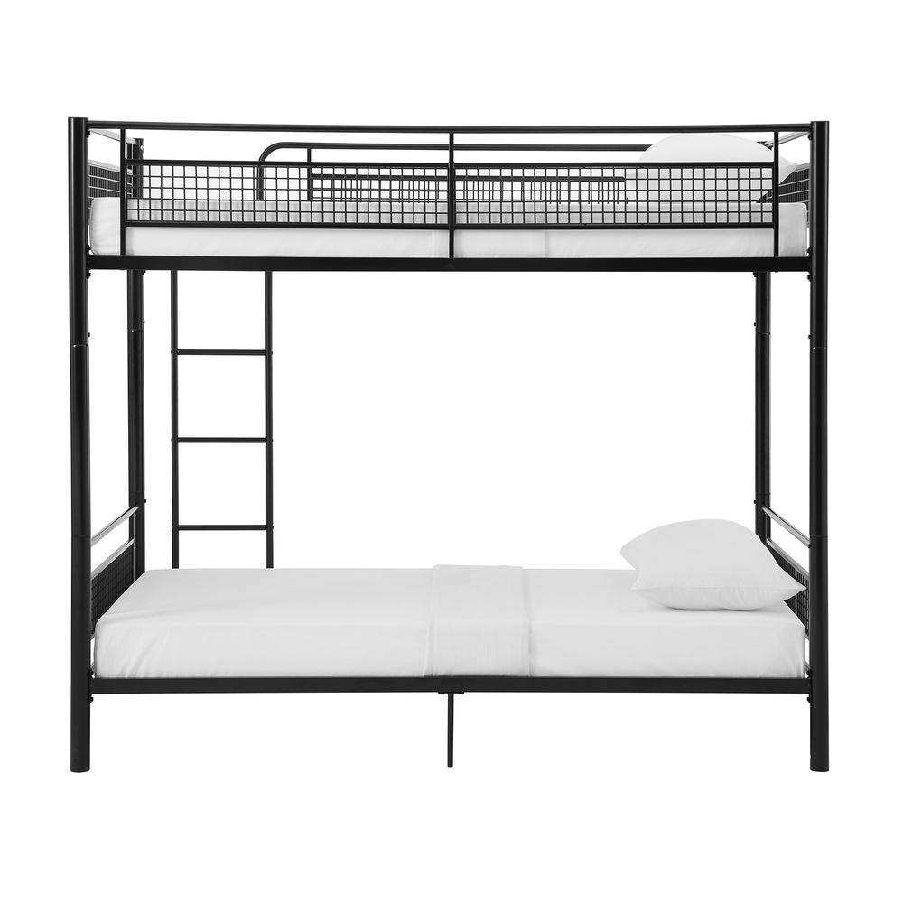 Twin Metal Mesh Frame Bunk Bed - Black. Picture 1