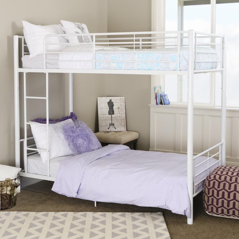 Twin Metal Bunk Bed - White. Picture 5
