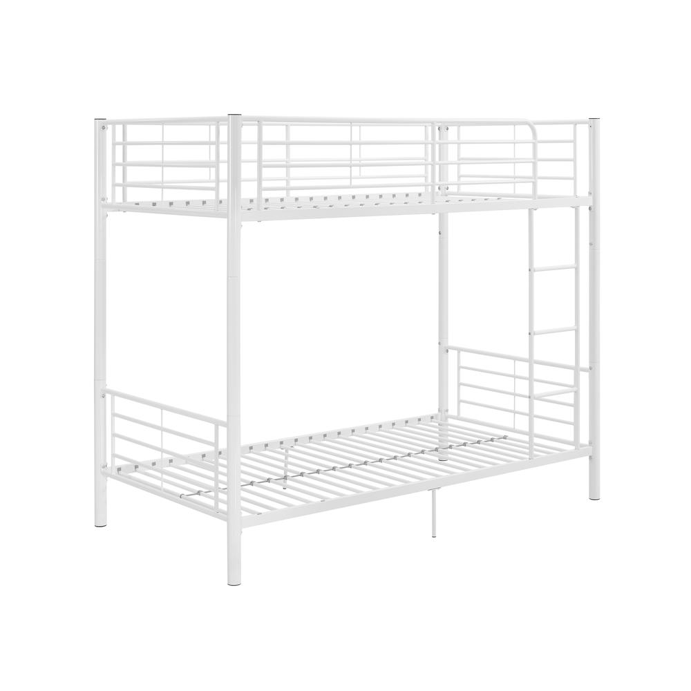 Twin Metal Bunk Bed - White. Picture 3