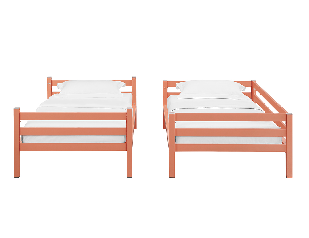 Bentley Twin over Twin Metal Bunk Bed - Coral. Picture 3
