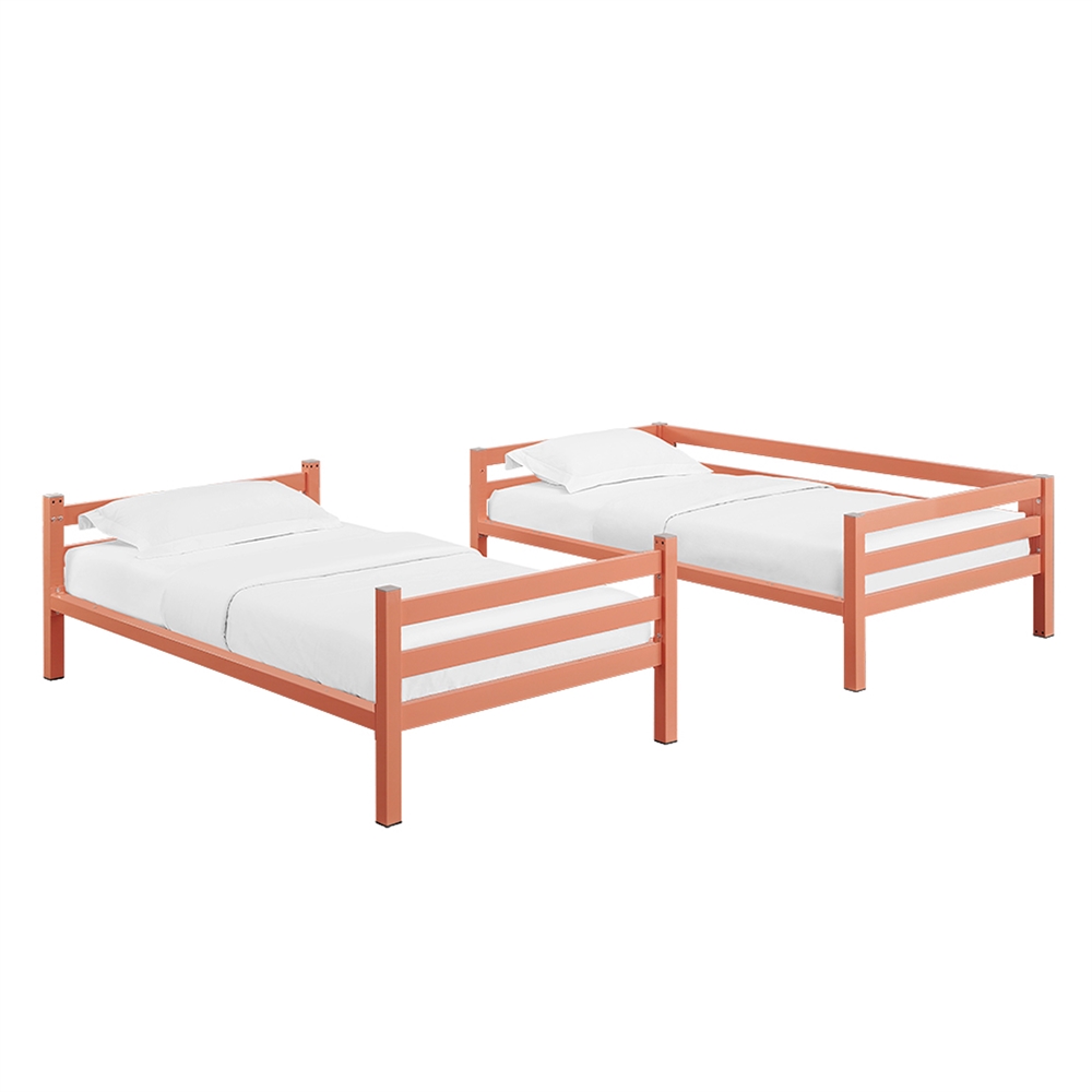 Bentley Twin over Twin Metal Bunk Bed - Coral. Picture 4