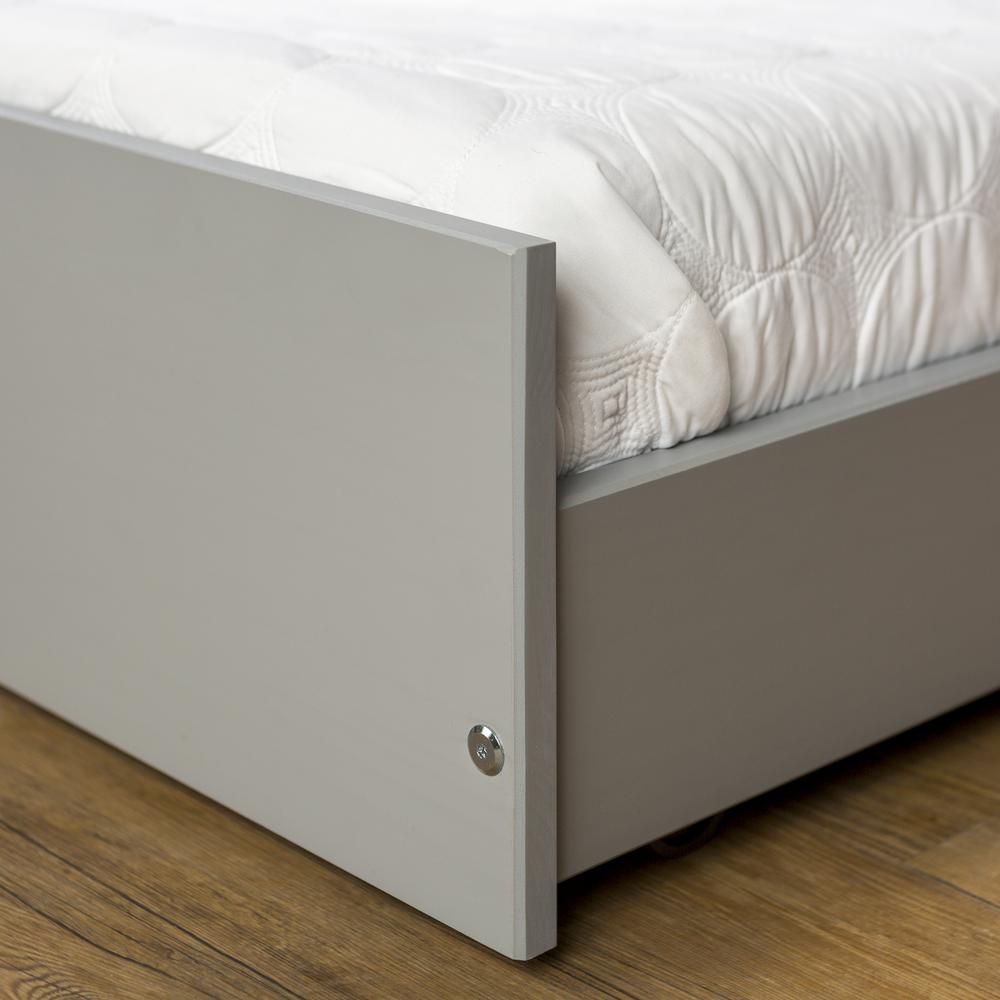 Solid Wood Twin Trundle Bed - Grey. Picture 4