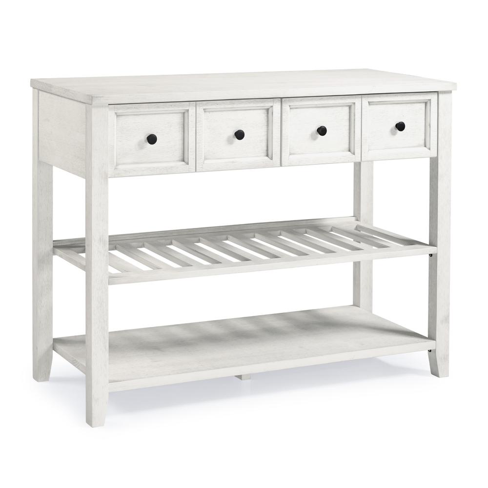 48" Solid Wood 2-Drawer Buffet - White. Picture 3